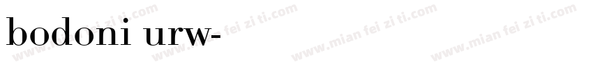 bodoni urw字体转换
